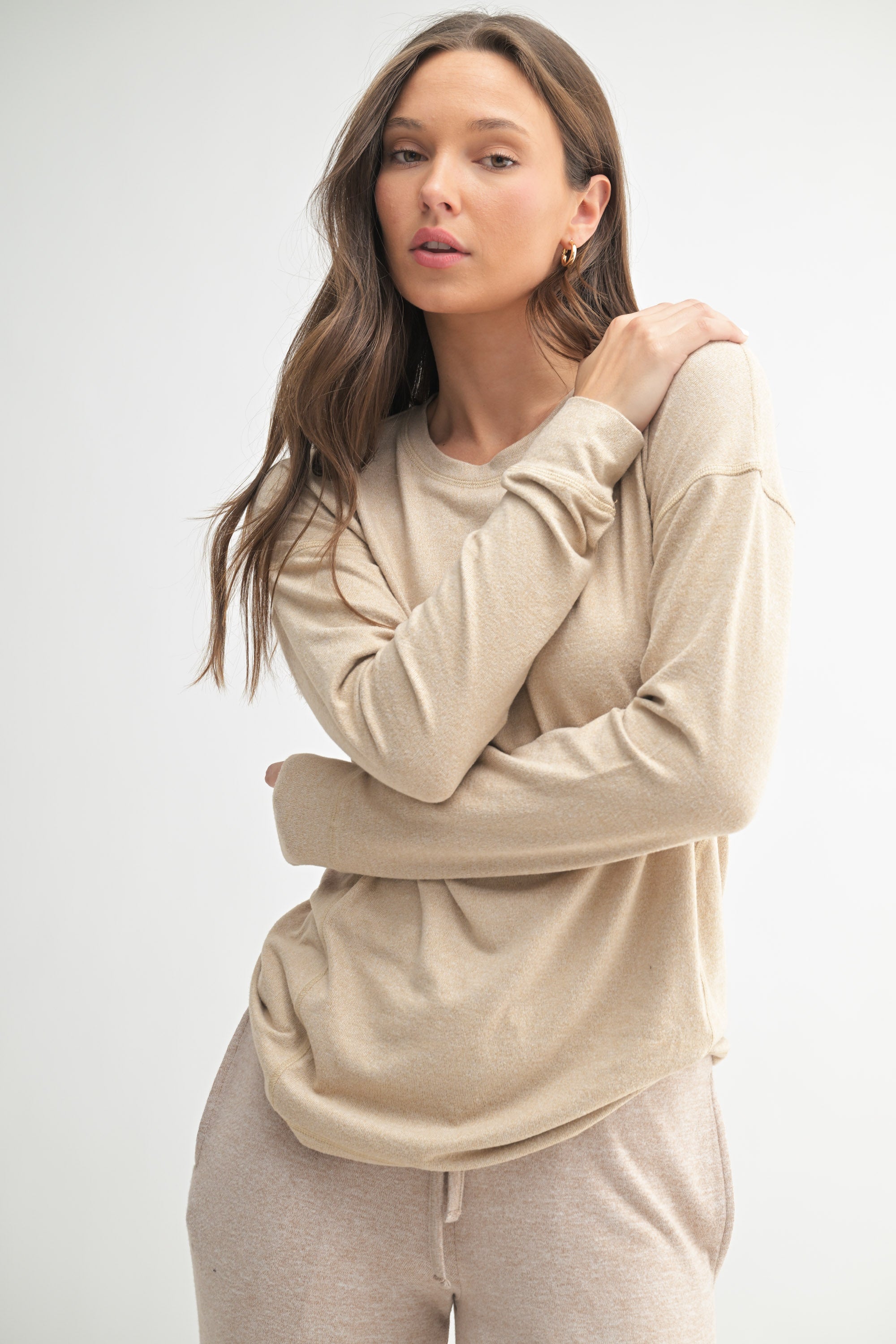 トップス mgm_fmtk Brushed Classic Fit Top – Mono B